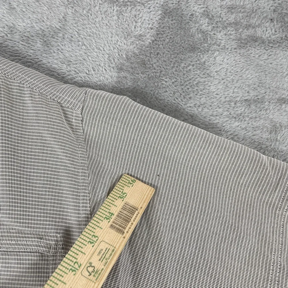 The North Face Shirt Mens Large Tan Micro Check Modal Blend Hiking Outdoors
